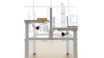 UP - Height-adjustable office desk with desk screens by Las Mobili - view 3